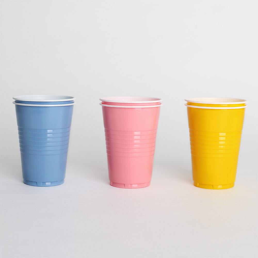 [이라이프] 컬러컵 6개입(250ml) 다회용 플라스틱컵