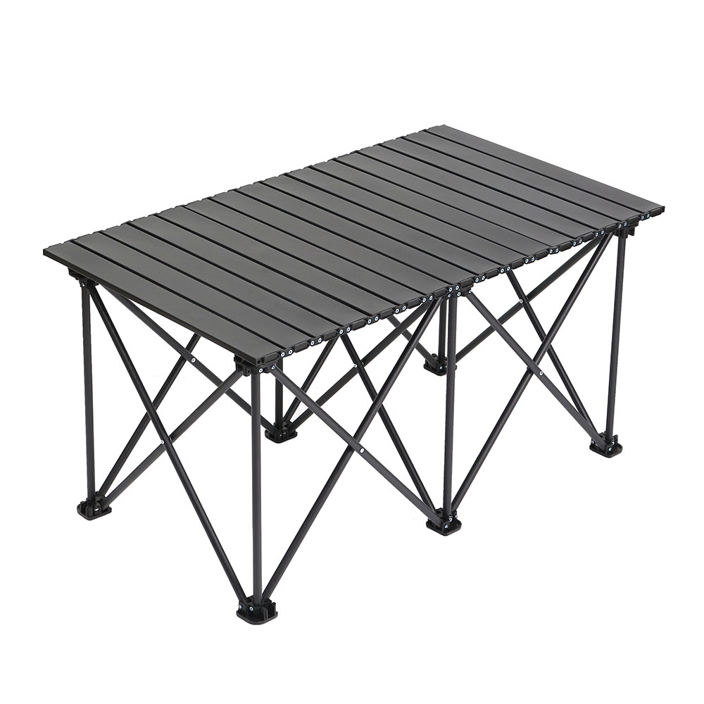 케인 2인용 캠핑 롤테이블 의자세트(95x55cm) (블랙)