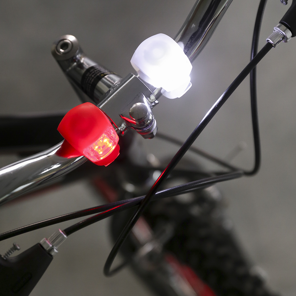 2p 실리콘 자전거 안전등 LED 자전거전조등 자전거라이트 자전거후레쉬 자전거용품 자전거등