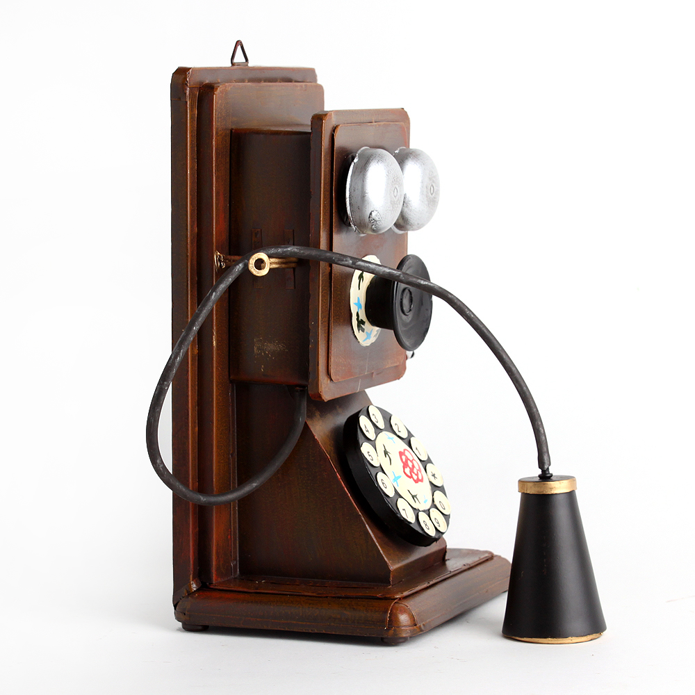 아트피플-A100철제 옛날전화기 모형 빈티지소품 전화기모형 옛날전화기모형 철제전화기모형