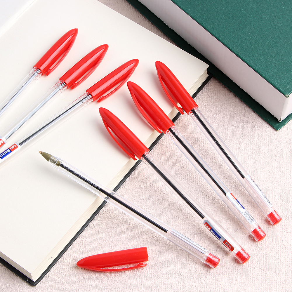 스마트 사무용 볼펜 10p세트 채점용 빨간색볼펜 멀티펜 멀티볼펜 사무용볼펜 빨강볼펜