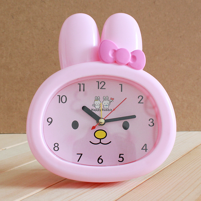 큐티래빗 탁상시계 토끼 알람시계 시계 인테리어시계 해머벨시계 디자인시계 탁상알람시계